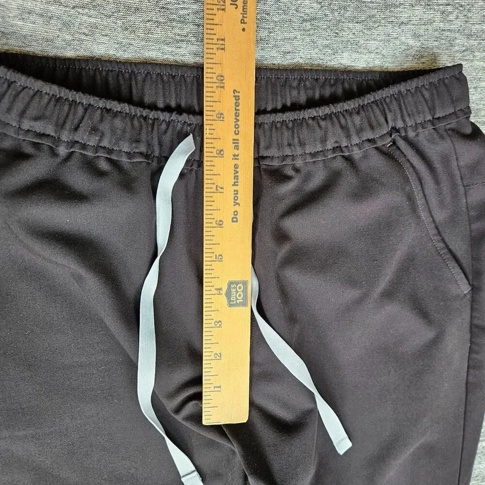 Figs Men's Size S Tansen Jogger Slim-Fit Scrub Pants Black Drawstring Waist